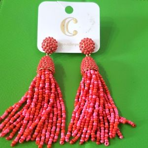 Charming Charlie Pink Tassel earrings